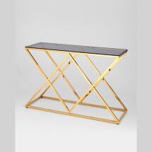 Консоль Stool Group ИНСИГНИЯ 120*40 золото стекло smoke, каркас нержавеющая сталь