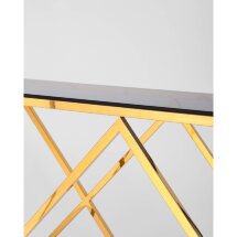 Консоль Stool Group ИНСИГНИЯ 120*40 золото стекло smoke, каркас нержавеющая сталь