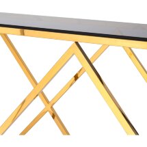 Консоль Stool Group ИНСИГНИЯ 120*40 золото стекло smoke, каркас нержавеющая сталь