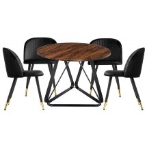 Обеденная группа Иокон brown / black / gold