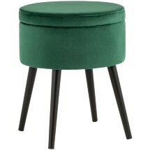 Пуф Stool Group Клайс с ящиком велюр зелёный