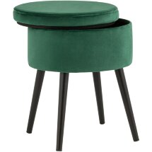 Пуф Stool Group Клайс с ящиком велюр зелёный