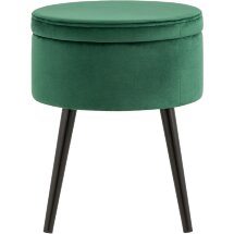 Пуф Stool Group Клайс с ящиком велюр зелёный