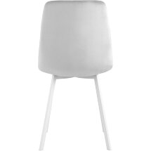 Стул Stool Group Chilly велюр серебристый ножки белые