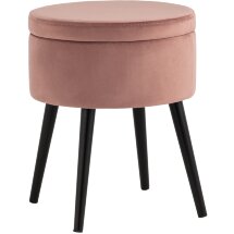 Пуф Stool Group Клайс с ящиком велюр пыльно-розовый