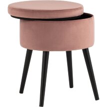 Пуф Stool Group Клайс с ящиком велюр пыльно-розовый