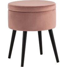 Пуф Stool Group Клайс с ящиком велюр пыльно-розовый