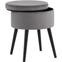 Пуф Stool Group Клайс с ящиком велюр серый