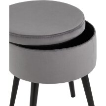 Пуф Stool Group Клайс с ящиком велюр серый
