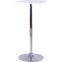 Стол барный Stool Group Мохито NEW белый, металлокаркас с гальванизацией хромом, с гальванизацией хромом