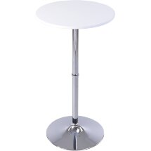 Стол барный Stool Group Мохито NEW белый, металлокаркас с гальванизацией хромом, с гальванизацией хромом