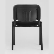 Стул Stool Group Изо ( iso ) черный для посетителей и конференц залов, изгиб под спину, пластиковые опоры