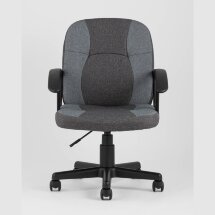 Компьютерное кресло Stool Group TopChairs Comfort офисное серое в текстильной обивке с механизмом регулировки по высоте