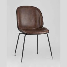 Стул Stool Group Beetle PU коричневый, металлический каркас, черные ножки