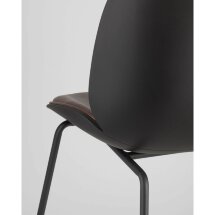 Стул Stool Group Beetle PU коричневый, металлический каркас, черные ножки