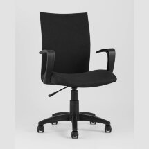 Компьютерное кресло TopChairs TopChairs Harmony офисное черное в прочной текстильной обивке, механизм регулировки по высоте