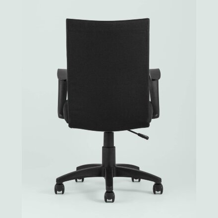 Компьютерное кресло TopChairs TopChairs Harmony офисное черное в прочной текстильной обивке, механизм регулировки по высоте 