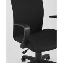 Компьютерное кресло TopChairs TopChairs Harmony офисное черное в прочной текстильной обивке, механизм регулировки по высоте