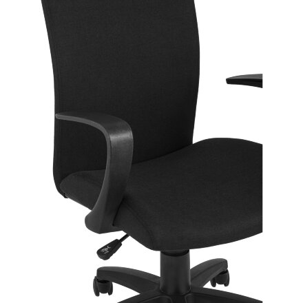 Компьютерное кресло TopChairs TopChairs Harmony офисное черное в прочной текстильной обивке, механизм регулировки по высоте 