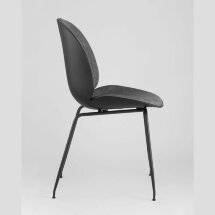Стул Stool Group Beetle PU серый, металлический каркас, черные ножки