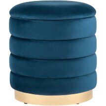 Пуф Stool Group Франсис с ящиком велюр синий
