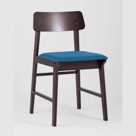 Комплект из двух стульев Stool Group ODEN мягкая тканевая синяя обивка 