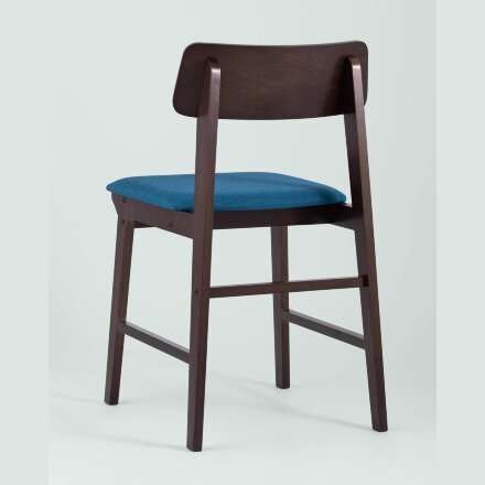 Комплект из двух стульев Stool Group ODEN мягкая тканевая синяя обивка 