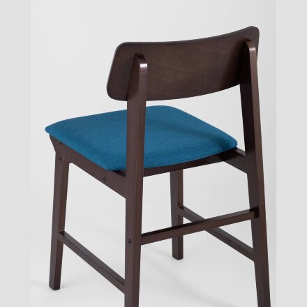 Комплект из двух стульев Stool Group ODEN мягкая тканевая синяя обивка 