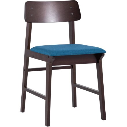 Комплект из двух стульев Stool Group ODEN мягкая тканевая синяя обивка 