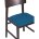 Комплект из двух стульев Stool Group ODEN мягкая тканевая синяя обивка 