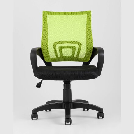 Компьютерное кресло TopChairs TopChairs Simple офисное зеленое в обивке из текстиля с сеткой, механизм качания Top Gun 