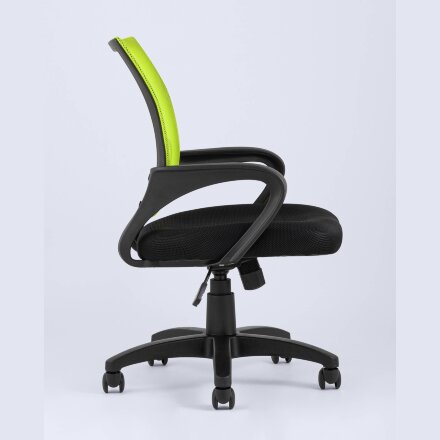 Компьютерное кресло TopChairs TopChairs Simple офисное зеленое в обивке из текстиля с сеткой, механизм качания Top Gun 