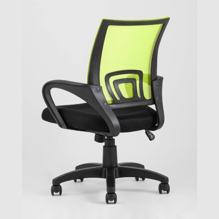Компьютерное кресло TopChairs TopChairs Simple офисное зеленое в обивке из текстиля с сеткой, механизм качания Top Gun 