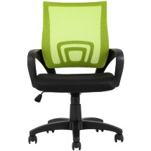 Компьютерное кресло TopChairs TopChairs Simple офисное зеленое в обивке из текстиля с сеткой, механизм качания Top Gun