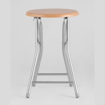 Табурет складной Stool Group МДФ бежевый/бук, сиденье - МДФ, каркас - сталь, порошковое напыление, металлические ножки