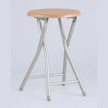 Табурет складной Stool Group МДФ бежевый/бук, сиденье - МДФ, каркас - сталь, порошковое напыление, металлические ножки