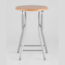 Табурет складной Stool Group МДФ бежевый/бук, сиденье - МДФ, каркас - сталь, порошковое напыление, металлические ножки