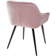 Стул BREEZE G108-15 пепел розы, велюр/ черный каркас М-City