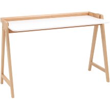 Стол письменный Stool Group Pyramid 118*53 белый/светлое дерево