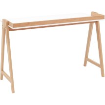 Стол письменный Stool Group Pyramid 118*53 белый/светлое дерево