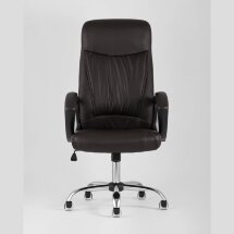 Компьютерное кресло TopChairs TopChairs Tower офисное коричневое в обивке из экокожи, механизм качания Top Gun