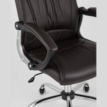 Компьютерное кресло TopChairs TopChairs Tower офисное коричневое в обивке из экокожи, механизм качания Top Gun