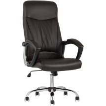 Компьютерное кресло TopChairs TopChairs Tower офисное коричневое в обивке из экокожи, механизм качания Top Gun