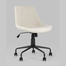 Компьютерное кресло Stool Group Кайзер бежевый обивка шенилл крестовина металл черный
