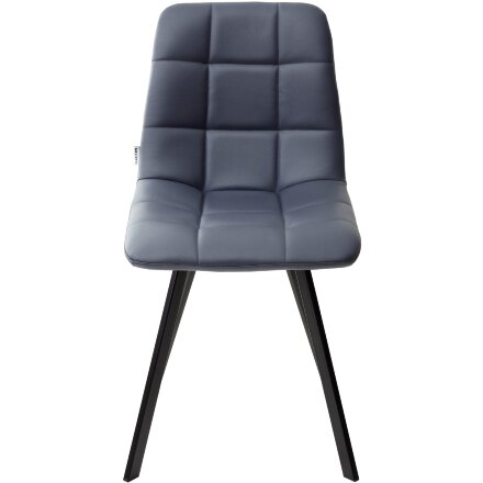 Стул CHILLI SQUARE HK017-12 серый джинсовый, PU / черный каркас М-City 