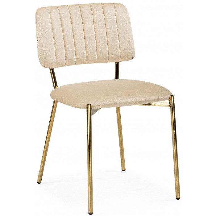 Стул на металлокаркасе Armond beige / gold Стул на металлокаркасе Armond beige / gold