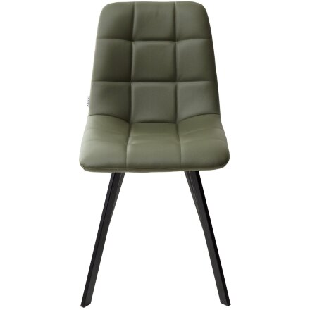 Стул CHILLI SQUARE HK017-22 серо-эвкалиптовый, PU / черный каркас М-City 