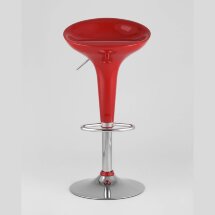Барный стул Stool Group Bomba (Бомба) красный газ-лифт, пластик, хром