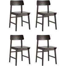 Стул Stool Group ODEN Wood, цвет эспрессо, массив гевеи, 4 шт.