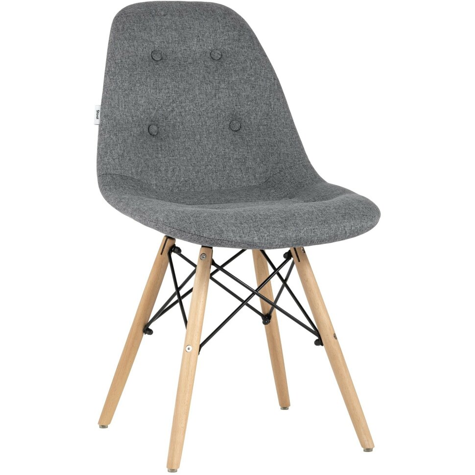 Стул Stool Group DSW SOFT темно-серый обивка рогожка ножки массив бука металлический каркас Стул Stool Group DSW SOFT темно-серый обивка рогожка ножки массив бука металлический каркас